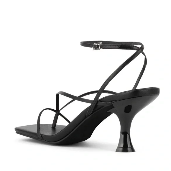 Jeffrey Campbell black strappy Fluxx kitten heels - Picture 8 of 11